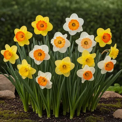 Zdjęcie produktu dla Cebulki kwiatowe Exotenherz - Narcissus Narcis Large Cupped Mix w ró?nych kolorach. kolory (15 sztuk) ?rednica 12-14 cm