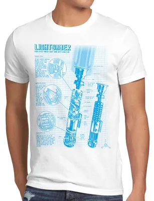 Produktbild von style3 Laserschwert Blaupause Herren T-Shirt jedi lichtschwert