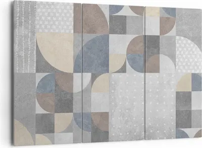 Produktbild von Bild auf Leinwand - Leinwandbild - 3 Teile - Geometrie Kunst Stein - 165x110cm - Wand Bild - Wanddeko - Wandbilder - Leinwanddruck - Bilder - Wanddekoration - Leinwand bilder - CE165x110-4621