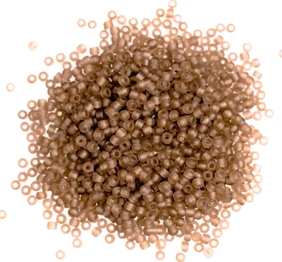 10g Rocailles Glasperlen rund Karamell