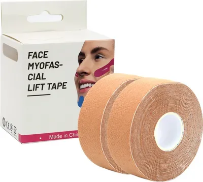 Obrázek produktu pro INF Liftingová páska na obličej – 2,5 cm x 5 m (Comfort Fit) – Balení po 2 kusech Béžový Model 2