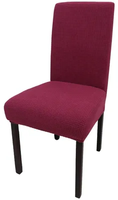 Productafbeelding van Stuhelhoesjes, set van 4, jacquard, stretch, afneembaar, wasbaar (burgundkleurig)