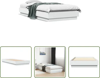 Produktbild von The Living Store Bettgestell Weiß 100x200 cm Holzwerkstoff