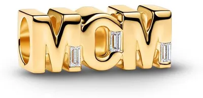 Produktbild von PANDORA Charm MOM, IP Gold, Zirkonia, Moments