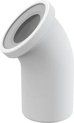 Produktbild von AlcaPlast A90-45 Universal WC Anschluß Rohr | 45° Stutzen DN100 (ø110mm) : 45 Grad Ausführung: 45 Grad