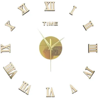 Produktbild von Moderne 40-50cm Acryl Wanduhr still mit römischen Zahlen für Wohnzimmer