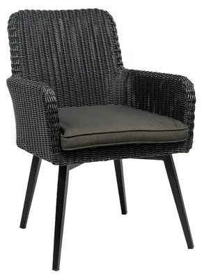 Produktbild von Dining-Gartenstuhl | Pisa | Schwarz | Rattan | 2er Set