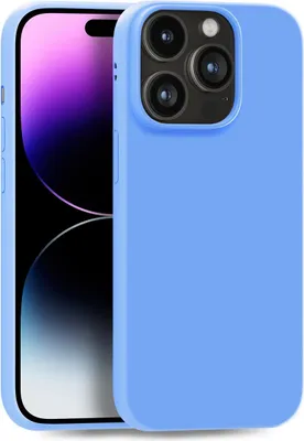 Produktbild von Hülle für Apple iPhone 14 Pro - Handyhülle Cover aus Silikon in Hellblau