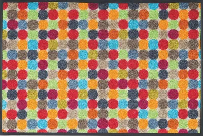 Produktbild von wash+dry Mikado Dots, Dekorative Fußmatte, Drinnen, Rechteckig, Mehrfarbig, Muster, Gummi