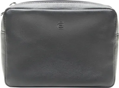Produktbild von Esquire Leder Utensilientasche Kameratasche Logo Camera Belt Bag Black schwarz