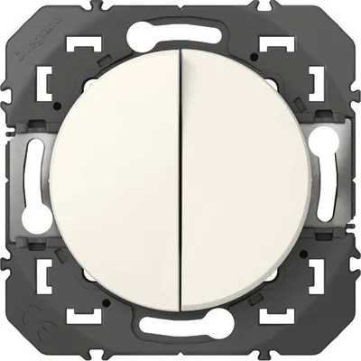 Image de Double interrupteur va-et-vient à assembler, LEGRAND Dooxie, blanc