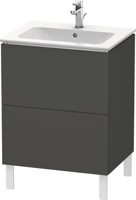Produktbild von Waschtischunterbau L-CUBE 620x481x704mm graphit matt graphit matt