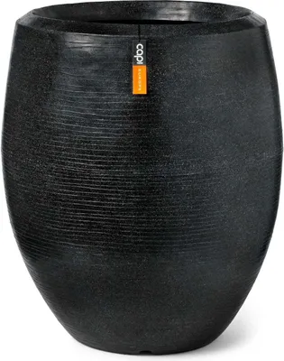 Produktbild von Capi Europe Gefäß elegant deluxe Arc Granite - 43x50 - Schwarz