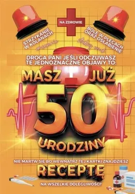 Produktbild von Geburtstagskarte mit Rezept, 50 Jahre