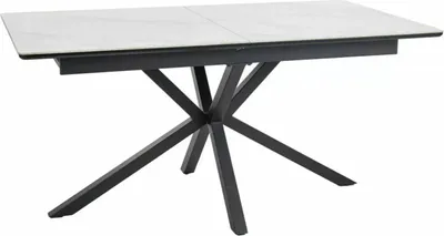 Obrázek produktu pro Skládací stůl LOGAN CERAMIC 160(200)x90 matný bílý/černý