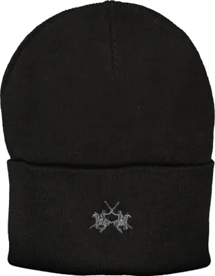 Produktbild von Elegante Herrenkappe Schwarz mit Stickerei und Logo-Detail