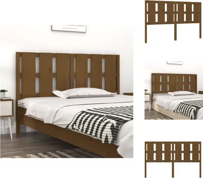 Produktbild von vidaXL Bett-Kopfteil Honigbraun 155,5x4x100 cm Massivholz Kiefer -  Kopf- & Fußenden