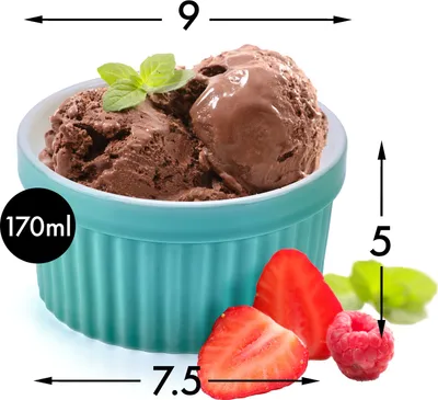 Produktbild von Dessertschalen & Creme Brulée Förmchen - Türkies