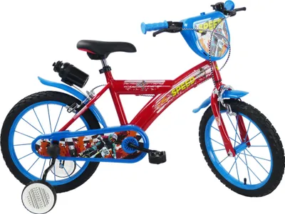 Image de F.lli Schiano Sch Speed 16" - Vélo Pour Garçons (5-7 Ans), Roues 16", Cadre En Acier, Avec Accessoires - Couleur Rouge