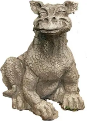 Produktbild von Schöner Drache Cheezy aus Steinguss Neu Frostfest Witterungsbeständig V-1332