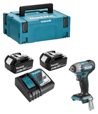 Image de Boulonneuse à chocs 18V 180Nm 3/8 en Makpac + chargeur + 2X5.0Ah - MAKITA DTW180RTJ