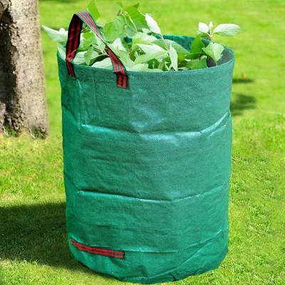 Produktbild von Famanu Runder Gartenabfallsack 300L - Robuste Aufbewahrungssäcke für den Garten