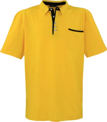 Produktbild von Übergrössen Hippes Polo-Shirt Kurzarm LAVECCHIA Gelb 7XL