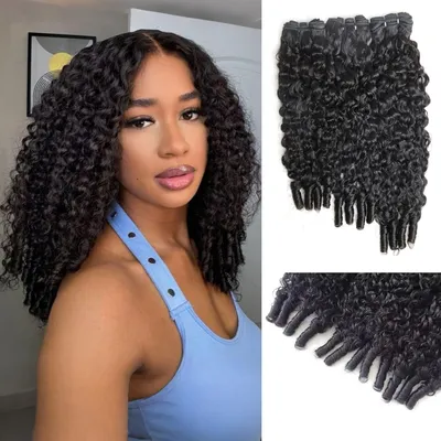 Image de Solidchoice - Paquets de cheveux bouclés burmes, de cheveux humains, de 8 à 12 pouces
