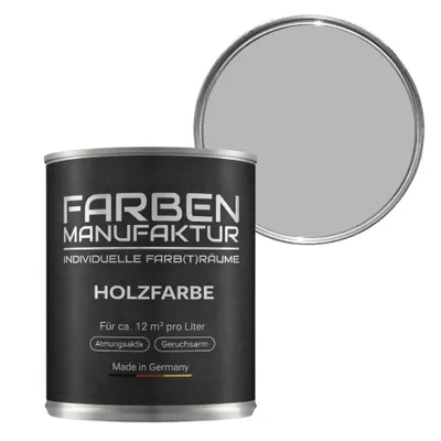 Produktbild von Holzfarbe Wetterschutzfarbe Holzlack Holzschutzlack Holzdecklack Trendfarbe 1L - Hellgrau