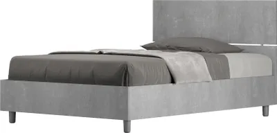 Produktbild von ITYHOME - Bett ohne Lattenrost 120x190 gerades Kopfteil Zement Demas