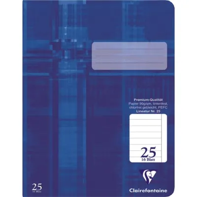 Produktbild von Clairefontaine 331025C A4-Heft, liniert, 16 Blatt, Linienabstand 25