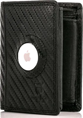 Produktbild von Slim Leder Geldbörse mit AirTag Fach RFID Schutz Münzfach Kartenetui kompaktes Herren Wallet mit Geschenkbox hochwertig und langlebig
