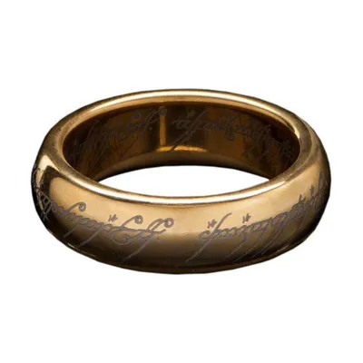 Immagine prodotto di Anello di tungsteno Il Signore degli Anelli L'Unico Anello (placcato oro) Taglia 7