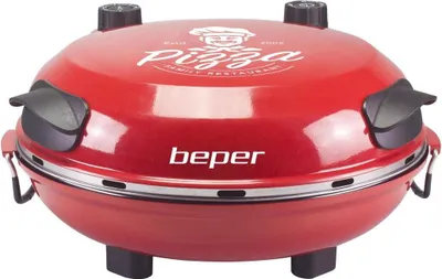 Image de Beper P101CUD300, 1 pizza/pizza, Noir, Rouge, Métal, 1200 W, 350 mm, 360 mm