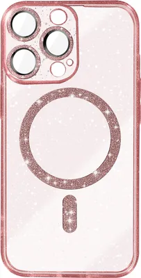 Produktbild von Avizar, MagSafe Schutzhülle für iPhone 14 Pro Max Silikon Glitter, Champagnerrosa