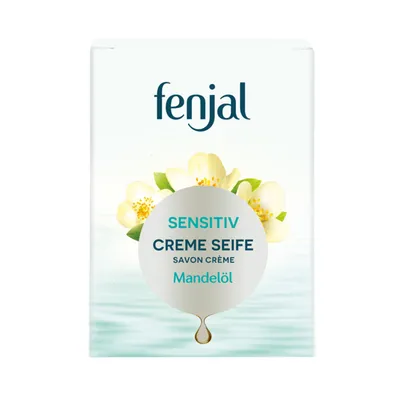 Zdjęcie produktu dla Fenjal Mydło kremowe Sensitive z formułą nawilżającą z olejkiem migdałowym 100g