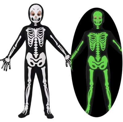 Produktbild von Solidchoice - Halloween-Skelett-Kostüm für Kinder, ideal für "Trick or Treat"