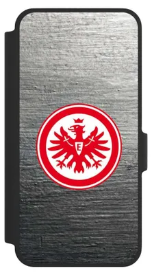 Produktbild von NIVOCASE Klapphülle für Samsung Galaxy A37 5G  Handyhülle aus Kunst Leder NIVOflip schwarz Eintracht Frankfurt Logo SGE