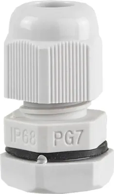 Produktbild von PG 07 x50 Stück Kabelverschraubung mit Gegenmutter 3,5-6 mm IP68 grau