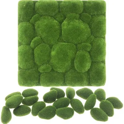 Zdjęcie produktu dla Zestaw sztucznego mchu „Kamień” 30 x 30 cm, dekoracyjny, 20 elementów