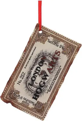 Obrázek produktu pro Harry Potter Bradavický expresní lístek Vánoční přívěšek Golden Golden One Size