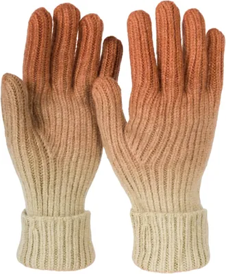 Produktbild von styleBREAKER Damen Strick Handschuhe mit Farbverlauf Muster, Winter Ombré Strickhandschuhe, Fingerhandschuhe 09010045