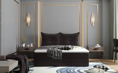 Produktbild von Boxspringbett PINELOPI – 200x200, Dunkelgrau