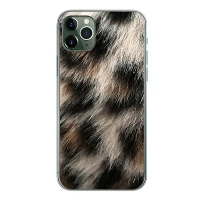 Produktbild von MuchoWow® Handyhülle Schutzhülle Hülle für iPhone 11 Pro Max Nahaufnahme Pantherdruck Silikon Softcase Handy Hülle - Schutz