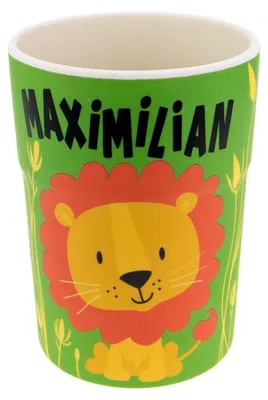 Produktbild von Bunter personalisierter Namens Kinderbecher mit Namen Maximilian