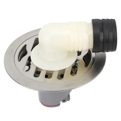 Zdjęcie produktu dla okrągły zestaw odpływowy 10 cm, stal nierdzewna, ochrona przed zapachami, odpływ prysznicowy, sitko łazienkowe, rury 50-75 mm