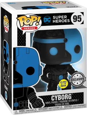 Produktbild von DC Super Heroes - Cyborg 95 Exclusive Glows in the Dark - Funko Pop! - Vinyl Figur