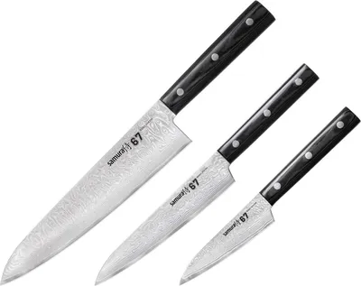 Zdjęcie produktu dla Samura Damascus 67 zestaw 3 noży kuchennych SD670220M
