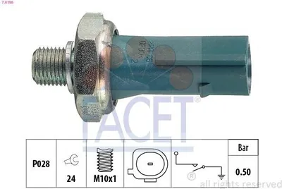 Produktbild von FACET 7.0196 Öldruckschalter Öldrucksensor für VW GOLF VI (5K1) Polo Schrägheck (6R1, 6C1) TIGUAN (5N) für AUDI A4 Avant (8K5, B8) A6 Avant
