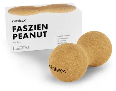 Produktbild von Kintex Kork Faszienrolle Doppelkugel, Faszien-Peanut Klein | 13,5 cm | Ø 6,5 cm